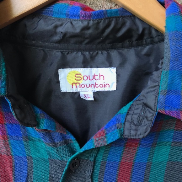 Blue and Green Long Sleeve Flannel Button Up (XL) - Picture 2 of 3